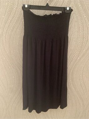 MICHAEL Michael Kors Black Strapless Smocked Maxi Dress